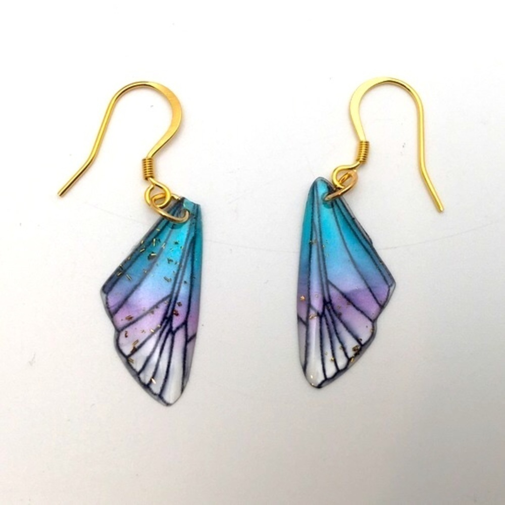Chic Blue Butterfly Wing Earrings